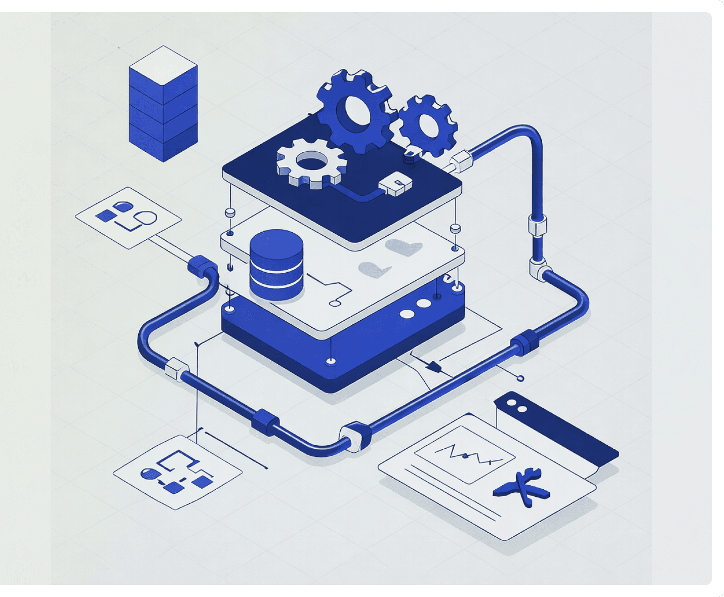 Automation pipeline with connected nodes and data flow