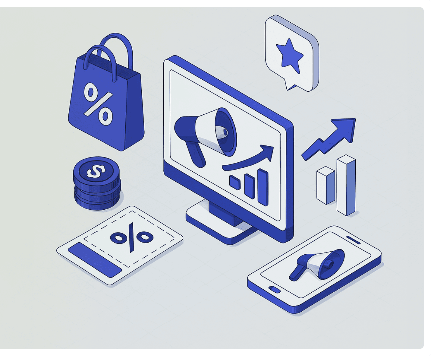 Promotion performance dashboard with discount tags and chart